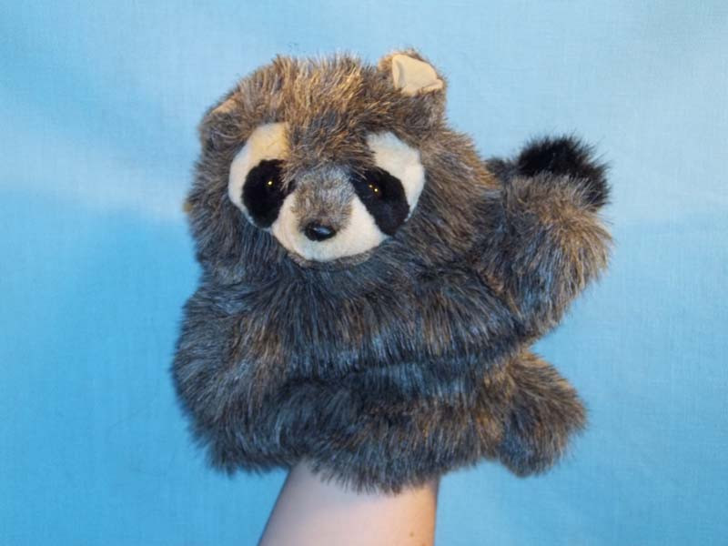 raccoon hand puppet