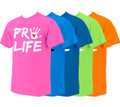 Pro-Life with Handprint NEON T-shirt
