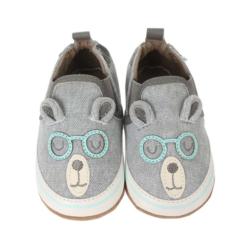 grey baby shoes