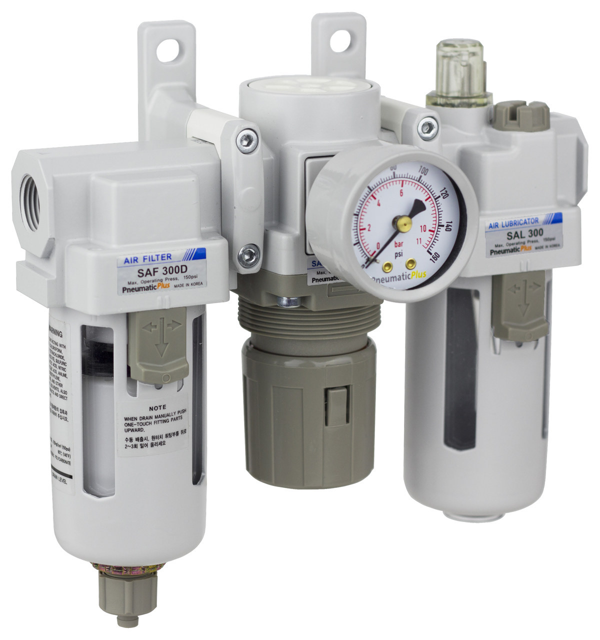 Air Pressure Regulator & Filter Combination for Compressed air     3/4" 