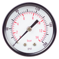 PneumaticPlus PSB20-160 Pressure Gauge 2" Dial, 1/4" NPT, 0-160 PSI 
