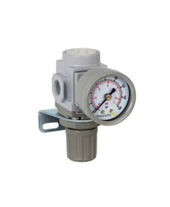 3-60 PSI Bracket Low Pressure PneumaticPlus PPR2-N02BG-4 Miniature Air Pressure Regulator 1//4 NPT Gauge