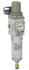 PneumaticPlus SAW200 Series Miniature Air Filter Regulator Piggyback Combo 1/4" NPT with Bracket & Gauge (SAW200-N02BDGS)