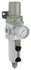 PneumaticPlus SAW300 Series Air Filter Regulator Piggyback Combo 3/8" NPT with Bracket & Gauge (SAW300-N03BG-MEP)