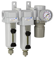 PneumaticPlus Compressed Air Filter Regulator Lubricator 3/8" NPT SAU300A-N03G R 