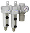 PneumaticPlus SAU330 Series Three Stage Air Drying System Filter, Mist Separator, Regulator 3/8" NPT with Bracket & Gauge (SAU330-N03G-MEP)