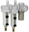 PneumaticPlus SAU330 Series Three Stage Air Drying System Filter, Mist Separator, Regulator 3/8" NPT with Bracket & Gauge (SAU330-N03DG-MEP)