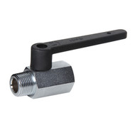 Mini Chrome Plated Brass Ball Valve (Male to Female, Lever Handle)