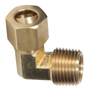 1/4 OD to 2 OD 90 degree BRASS COMPRESSION EQUAL ELBOW at best