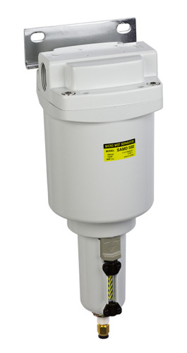 PneumaticPlus SAMD550 Series Micro Mist Separator, 0.01 Micron 1" NPT with Bracket (SAMD550-N10BD-MEP)