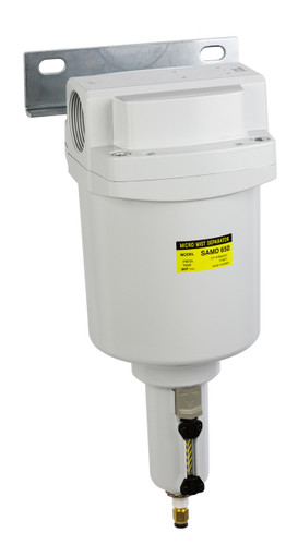 PneumaticPlus SAMD650 Series Micro Mist Separator, 0.01 Micron 1-1/2" NPT with Bracket (SAMD650-N14BD-MEP)