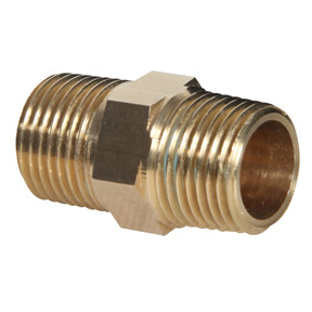 Brass hex nipple (BSPT) pipe fittings for chemicals, flammable gases