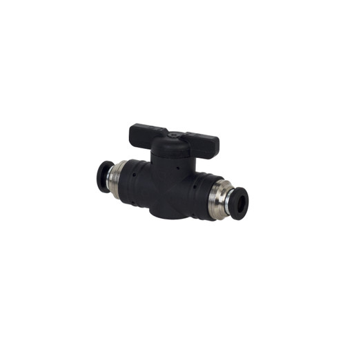 Pneumatic Ball Valve 1/4" X OD Push To Connect Fitting Air Flow Control 