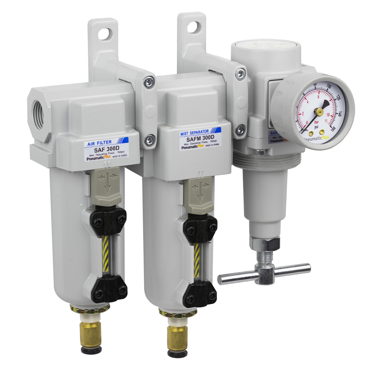Air Pressure Regulator for compressed air 1" w/ gauge High Pressure 300 PSI Max 