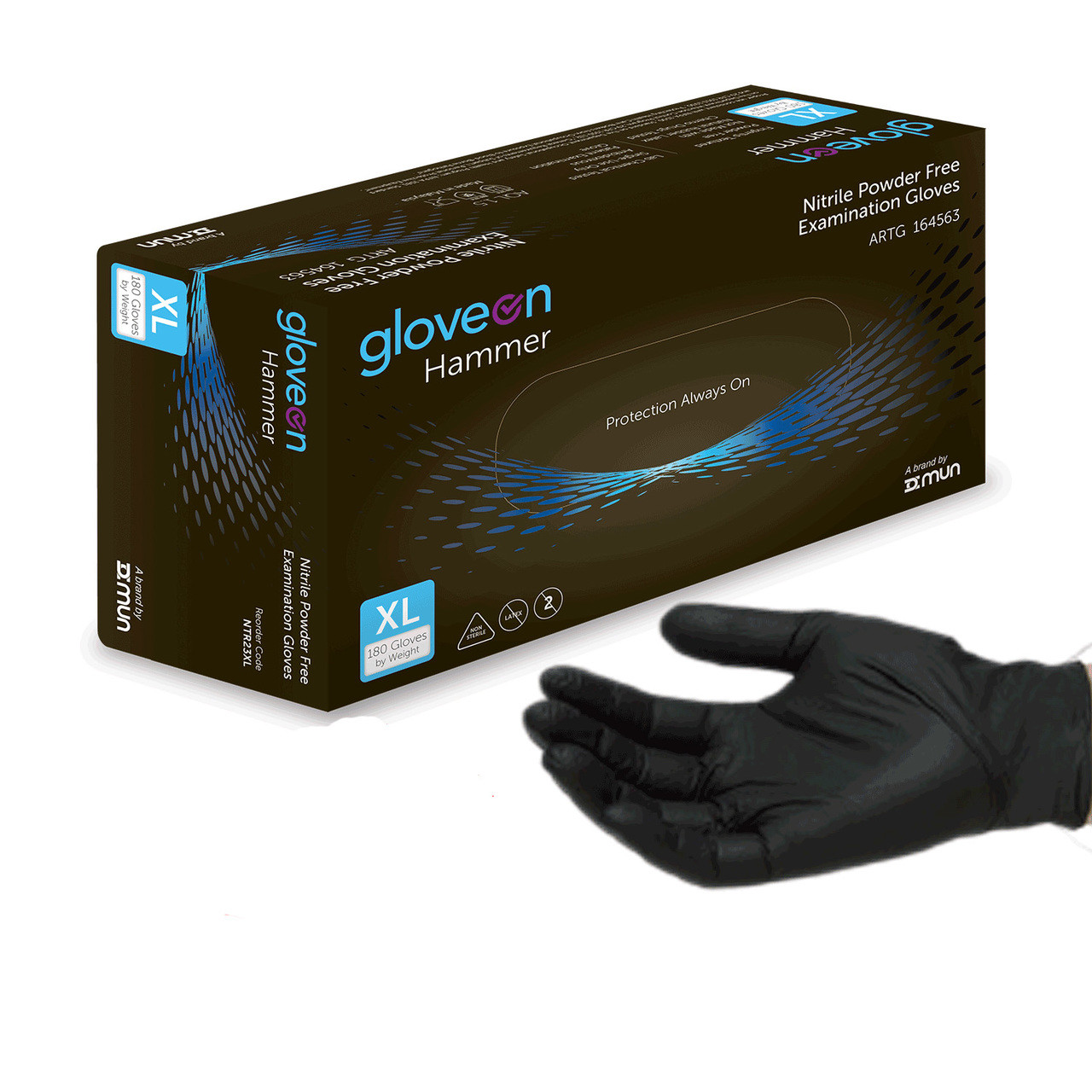 disposable latex gloves black