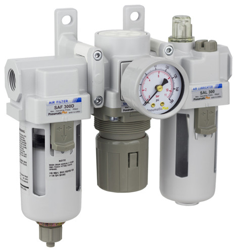 PneumaticPlus Compressed Air Filter Regulator 3/8" NPT SAU3020M-N03G R 