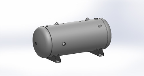 Morganton 400 Gallon Horizontal Air Receiver Tank 36" x 93", 200 PSI (VES09076)