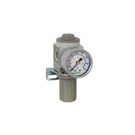 PneumaticPlus SAR2000M-N02BG Miniature Air Pressure Regulator 1/4" NPT with Gauge & Bracket