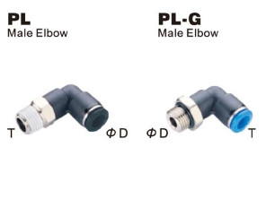 Push to Connect Composite Air Fittings - Male Elbow (PL)