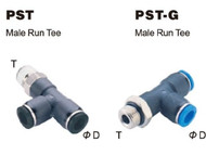 Push to Connect Composite Air Fitting - Male Run Tee