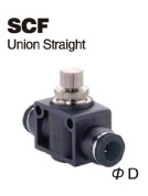 Inline Air Flow Speed Control Valve Push Connect Fitting - 2 Pack