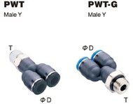 Push-To-Connect Fitting - Male Y