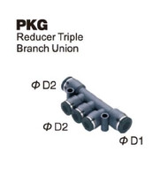 Push-To-Connect Fitting - Reducer Triple Branch Union