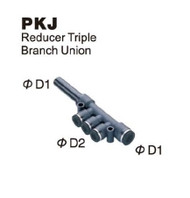 Push-To-Connect Fitting - Plug-In Reducer Triple Branch Union
