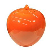 Orange Crackle Melon Jar