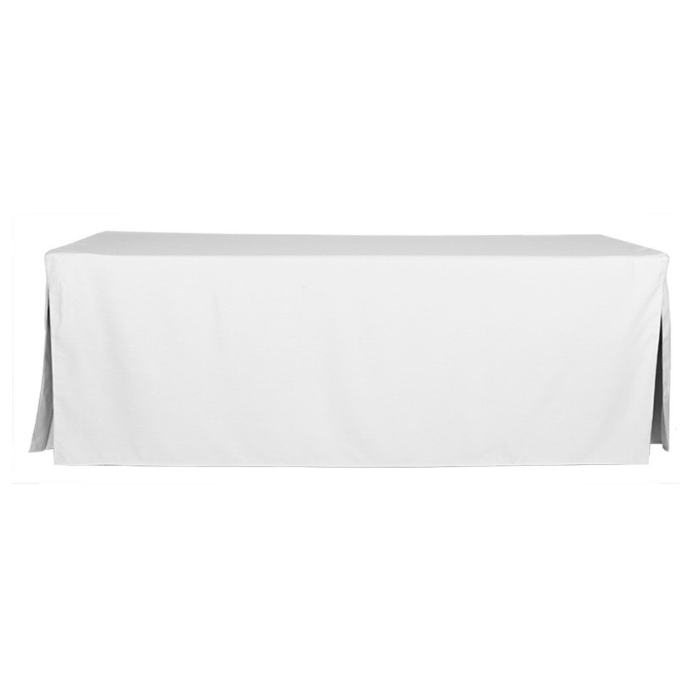 8 Foot White Table Cover