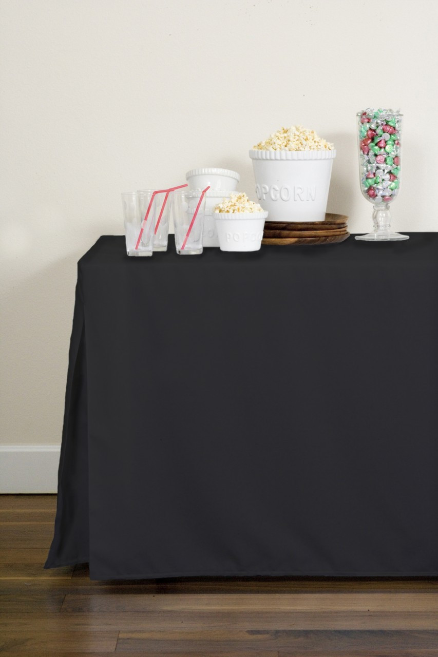 6 Foot Black Table Cover