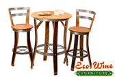 his popular Bistro Set includes the Bartoli Bistro Table and two Bartoli Bistro Chairs with galvanized steel accents. This set goes well indoors or patio