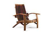   2  ADIRONDACK 31 in WIDE WINE BARREL CHAIR WITH SMALL TABLE