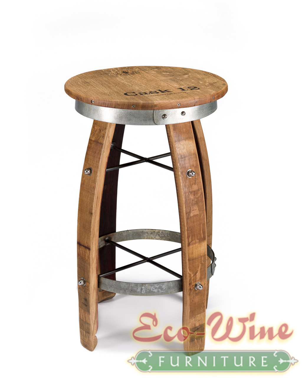 wood barrel stools