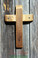 By creatively combining wine barrel staves, we make each cross into a distinctive statement of faith. (Small