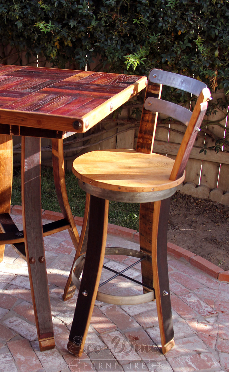 WINE BARREL SWIVEL CHAIR