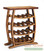A Wine Rack with Table Top, this stand up wine rack features storage for 16 wine bottles on four shelves. What an impressive display for your favorite wines. (Wine not included.)