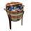 Rustic wine barrel ice cooler with stand 15 gallon outdoor beverage cooler with drain spigot