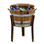 Rustic wine barrel ice cooler with stand 15 gallon outdoor beverage cooler with drain spigot