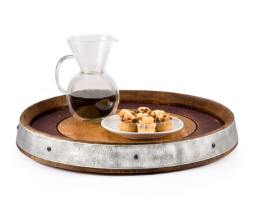 Our Lazy Susan is designed to make entertaining and dining more convenient by moving food from one person to another while enjoying your meal. This solid oak Lazy Susan features smooth-rolling ball-bearing turntable and a non-toxic finish that is safe for food use with a beautiful Red Stain inner rim. (Large) (No Handles)
