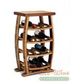 This stand-up wine rack features storage for 12 wine bottles on four shelves. With this wine rack you get an impressive display for your favorite wines. Here is a great wine rack for those who want a small yet eye-catching piece of wine furniture