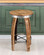 Wine Barrel Swivel Stool Rustic Reclaimed Oak Bar Stool with Footrest