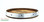 Side view of 22.5 inch wine barrel Lazy Susan with metal band