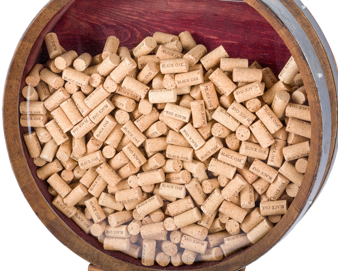 Wine barrel cork discount display