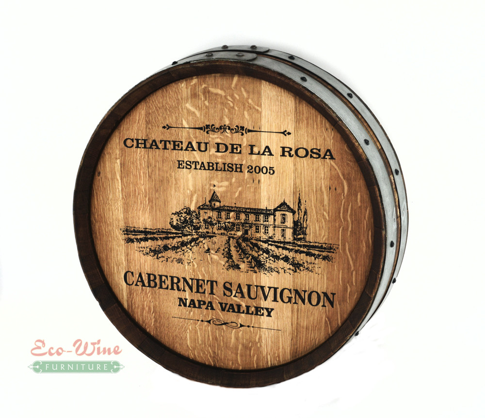 Wine Barrel Cork Holder Round Wall/Handmade Napa Valley 
