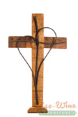 Wine Barrel Cross One Heart Black With Stand 11'' 15'' 19''