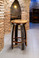 Reclaimed whiskey barrel swivel bar stool rustic distillery style furniture