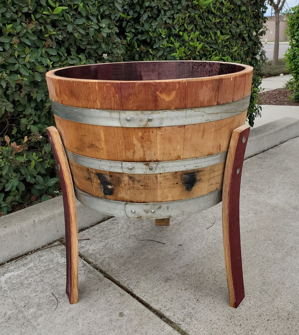 Wine Barrel Furniture Planter
