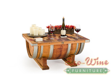 Each table truly is one of a kind. Hand Made.

The table top easily opens providing a large storage space