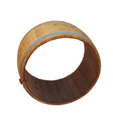 Reclaimed Wine Barrel Planter – Rustic Half Oak Barrel Centerpiece 26"x26"x17"
